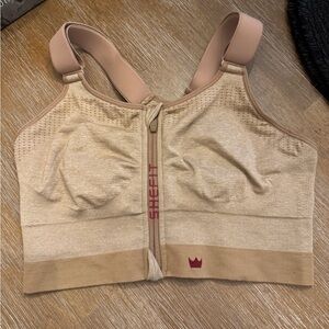 Shefit Beige Lounge Sports Bra 1Luxe
